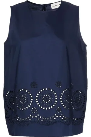 P.A.R.O.S.H. Dames, Blouses & Shirts, Blauw, Maat: XS Katoen