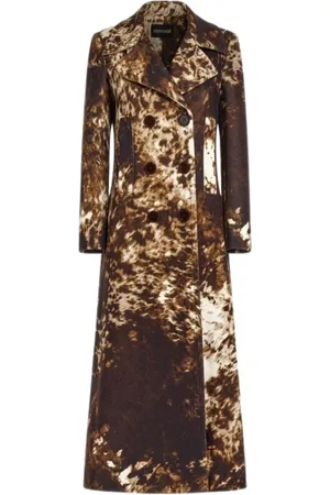 Roberto Cavalli Dames, Mantels, Bruin, Maat: XS