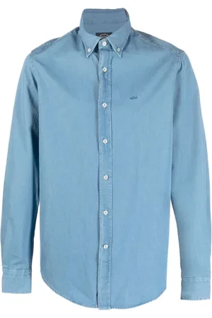 Paul & Shark Heren, Overhemden, Blauw, Maat: L Denim