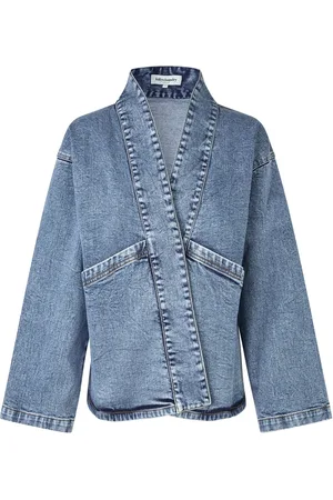 Lollys Laundry Dames, Jassen, Blauw, Maat: M Denim