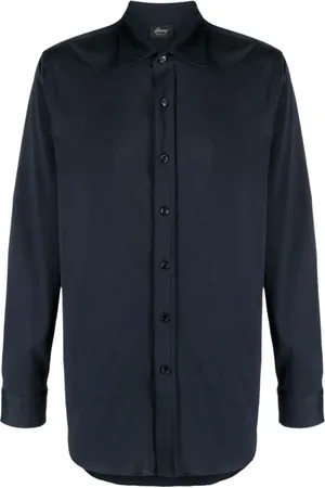 BRIONI Heren, Overhemden, Blauw, Maat: XL Katoen