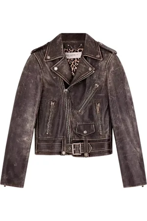 Golden Goose Dames, Jassen, Zwart, Maat: 3XS Leer