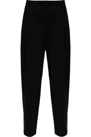 Jil Sander Dames, Broeken, Zwart, Maat: M Wol