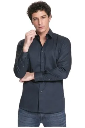 Karl Lagerfeld Heren, Overhemden, Blauw, Maat: XL Katoen