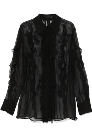 VALENTINO GARAVANI Dames, Blouses & Shirts, Zwart, Maat: M Zijde