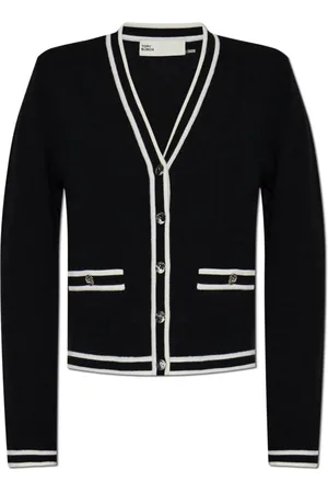 Tory Burch Dames, Truien, Zwart, Maat: S Wol