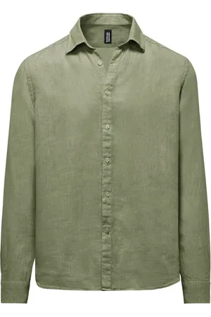Bomboogie Heren, Overhemden, Groen, Maat: 3XL Linnen
