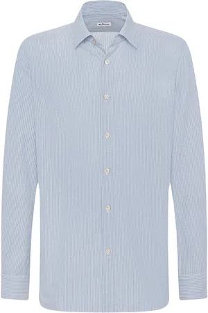 Kiton Heren, Overhemden, Blauw, Maat: 2XL Katoen