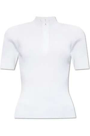 Tory Burch Dames, Blouses & Shirts, Wit, Maat: S Leer