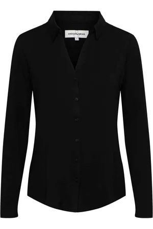 &Co Woman Dames, Blouses & Shirts, Zwart, Maat: XS Viscose