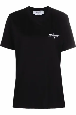 Msgm Dames, Tops, Zwart, Maat: S Katoen