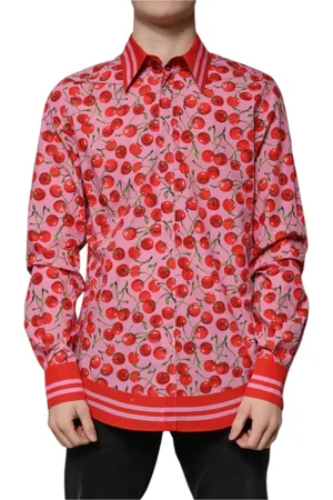 Dolce & Gabbana Heren, Overhemden, Roze, Maat: XL Katoen