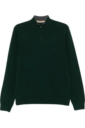 HUGO BOSS Heren, Truien, Groen, Maat: 3XL Wol