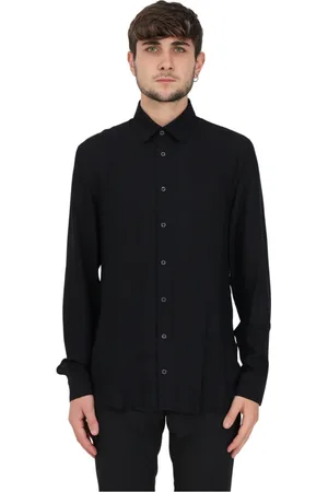 Patrizia Pepe Heren, Overhemden, Zwart, Maat: XL Viscose