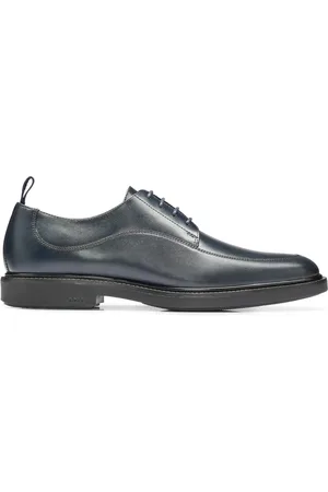 HUGO BOSS Heren, Schoenen, Blauw, Maat: 41 EU Leer