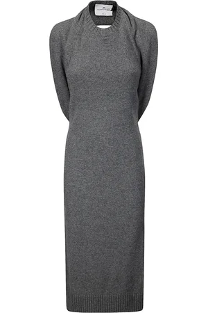 Courrèges Dames, Jurken, Grijs, Maat: M Wol