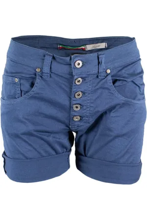 Please Dames, Korte broeken, Blauw, Maat: 2XS Denim