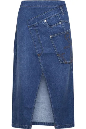 J.W.Anderson Dames, Rokken, Blauw, Maat: S Katoen