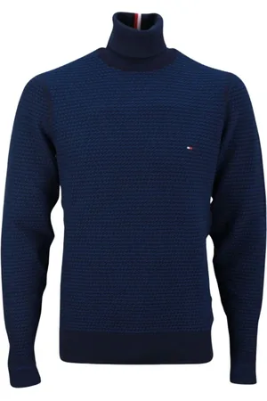 Tommy Hilfiger Heren, Truien, Blauw, Maat: 2XL Wol