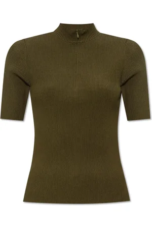 Tory Burch Dames, Blouses & Shirts, Groen, Maat: L Leer