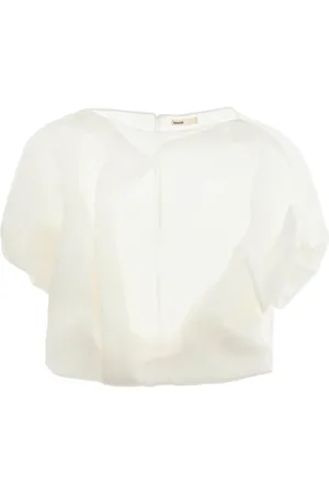 Khaite Dames, Blouses & Shirts, Wit, Maat: S Zijde