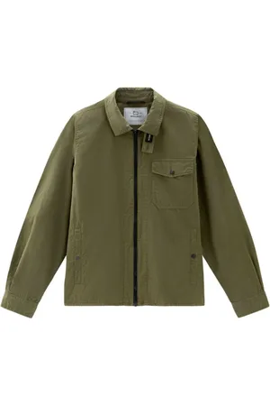 Woolrich Heren, Overhemden, Groen, Maat: S Katoen