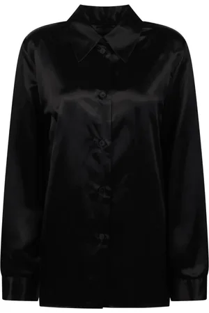 Jil Sander Dames, Blouses & Shirts, Zwart, Maat: XS Satijn