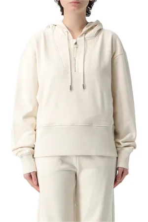 HUGO BOSS Dames, Sweatshirts & Hoodies, Wit, Maat: M Katoen