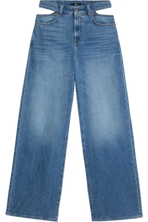 7 for all Mankind Dames, Jeans, Blauw, Maat: W27 Katoen
