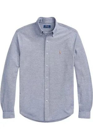 Ralph Lauren Heren, Overhemden, Blauw, Maat: L Katoen