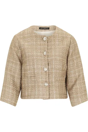Betty Barclay Dames, Jassen, Grijs, Maat: 3XL Tweed