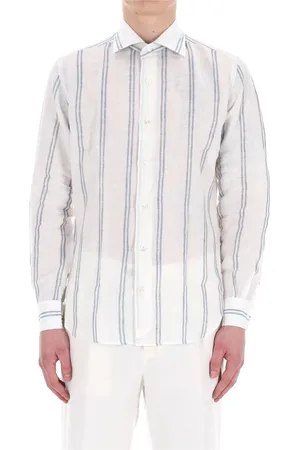 ELEVENTY Heren, Overhemden, Wit, Maat: 3XL Linnen