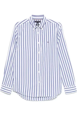 Tommy Hilfiger Heren, Overhemden, Blauw, Maat: L Katoen