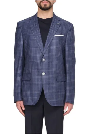 HUGO BOSS Heren, Jassen, Blauw, Maat: XL Linnen