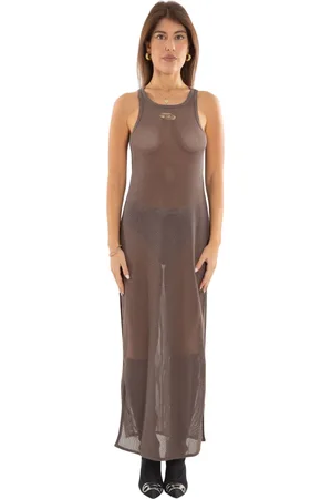 Diesel Dames, Jurken, Bruin, Maat: M