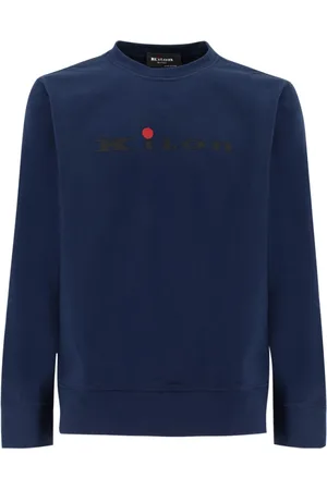 Kiton Heren, Sweatshirts & Hoodies, Blauw, Maat: M Katoen