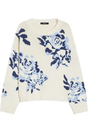 Max Mara Dames, Truien, Blauw, Maat: XL Katoen