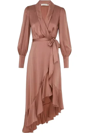 ZIMMERMANN Dames, Jurken, Roze, Maat: XS Zijde