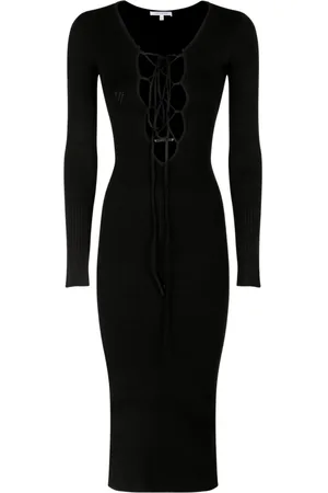 Patrizia Pepe Dames, Jurken, Zwart, Maat: XS Polyamide