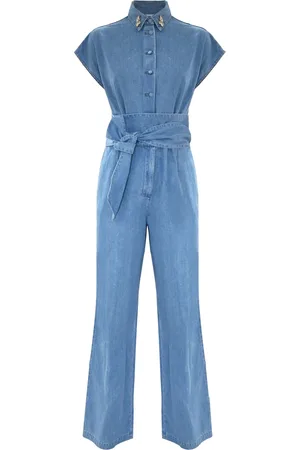 Kocca Dames, Jumpsuits & Playsuits, Blauw, Maat: XS Denim