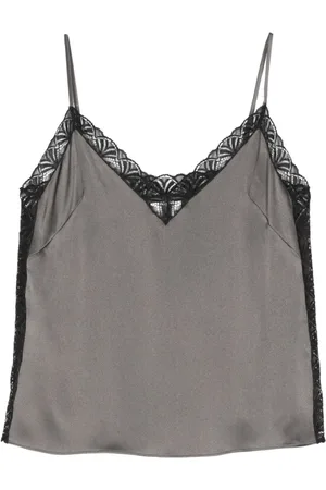 Alberta Ferretti Dames, Tops, Grijs, Maat: L Satijn