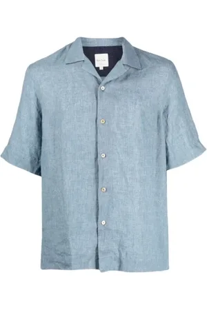 Paul Smith Heren, Overhemden, Blauw, Maat: S Linnen
