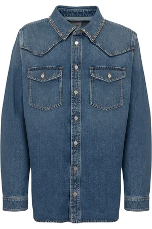 VALENTINO GARAVANI Heren, Overhemden, Blauw, Maat: L Denim