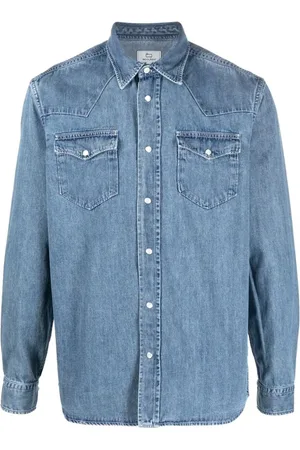 Woolrich Heren, Overhemden, Blauw, Maat: XL Denim