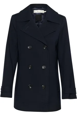 INWEAR Dames, Mantels, Blauw, Maat: L Wol