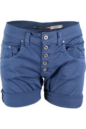Please Dames, Korte broeken, Blauw, Maat: XS Denim