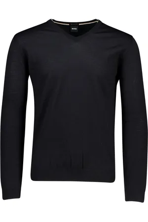 HUGO BOSS Heren, Truien, Zwart, Maat: 2XL Wol