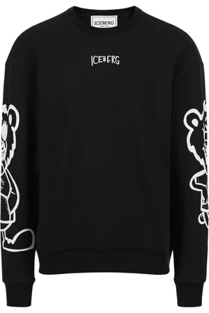 Iceberg Heren, Sweatshirts & Hoodies, Zwart, Maat: XL Katoen