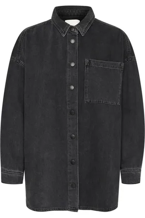 My Essential Wardrobe Dames, Blouses & Shirts, Grijs, Maat: XL Denim