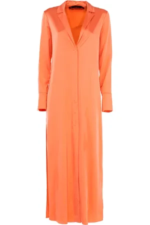 Patrizia Pepe Dames, Jurken, Oranje, Maat: S